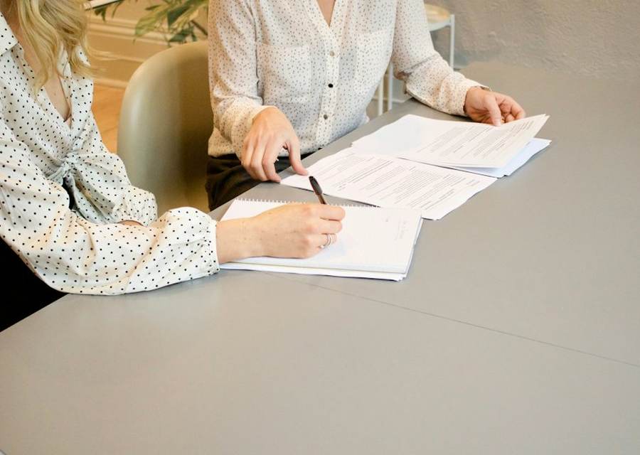 Couple meeting with an accountant at a desk